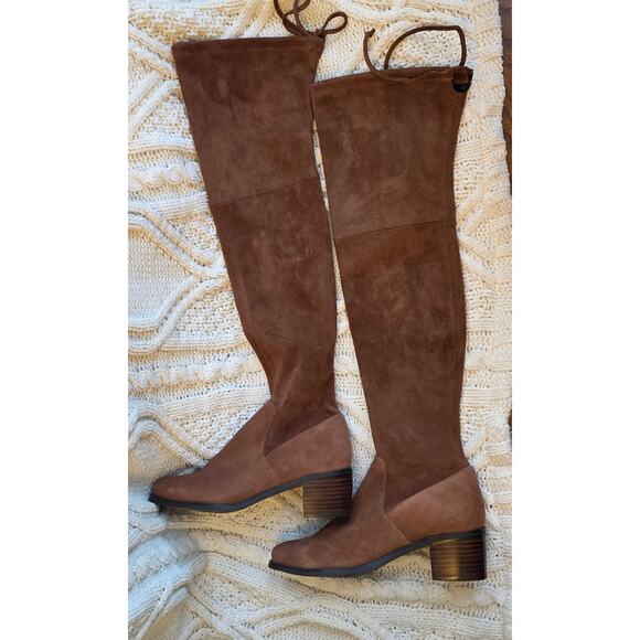 NEW Aqua Diva Women's Fresno Water Resistant Over the Knee Boot Size 7.5 Brown - Picture 4 of 7